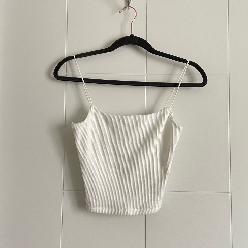 Ardene Ribbed Cropped Bungee Strap Tank